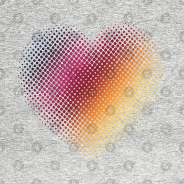 Linear Gradient on Halftone Heart (Paloma Gray/Gray) by jrbactor